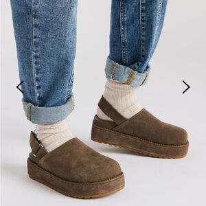 Steve Madden Mellow slingback platform slip on Mule clogs Suede sz 9.5